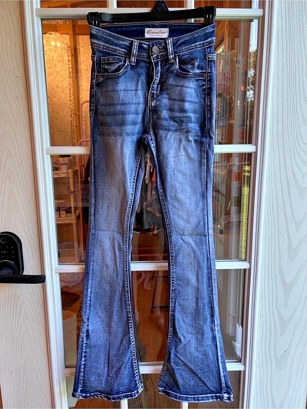 Bamboo Flare Jeans in Blue Like New
